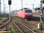 DB 120 158-1 at Karlsruehe Bahnhof